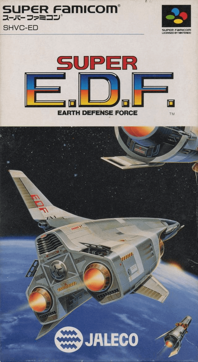 Super Earth Defense Force box art for Super Famicom